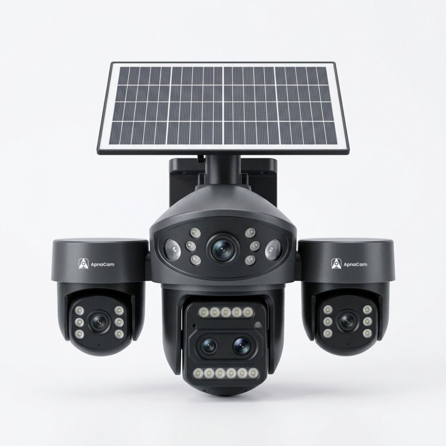 Image of GOLENS WC24H 4G Solar Camera Dual Panel, 4 Lens AI Tracking, Night Vision CCTV Security Camera (256 GB, 4 Channel)