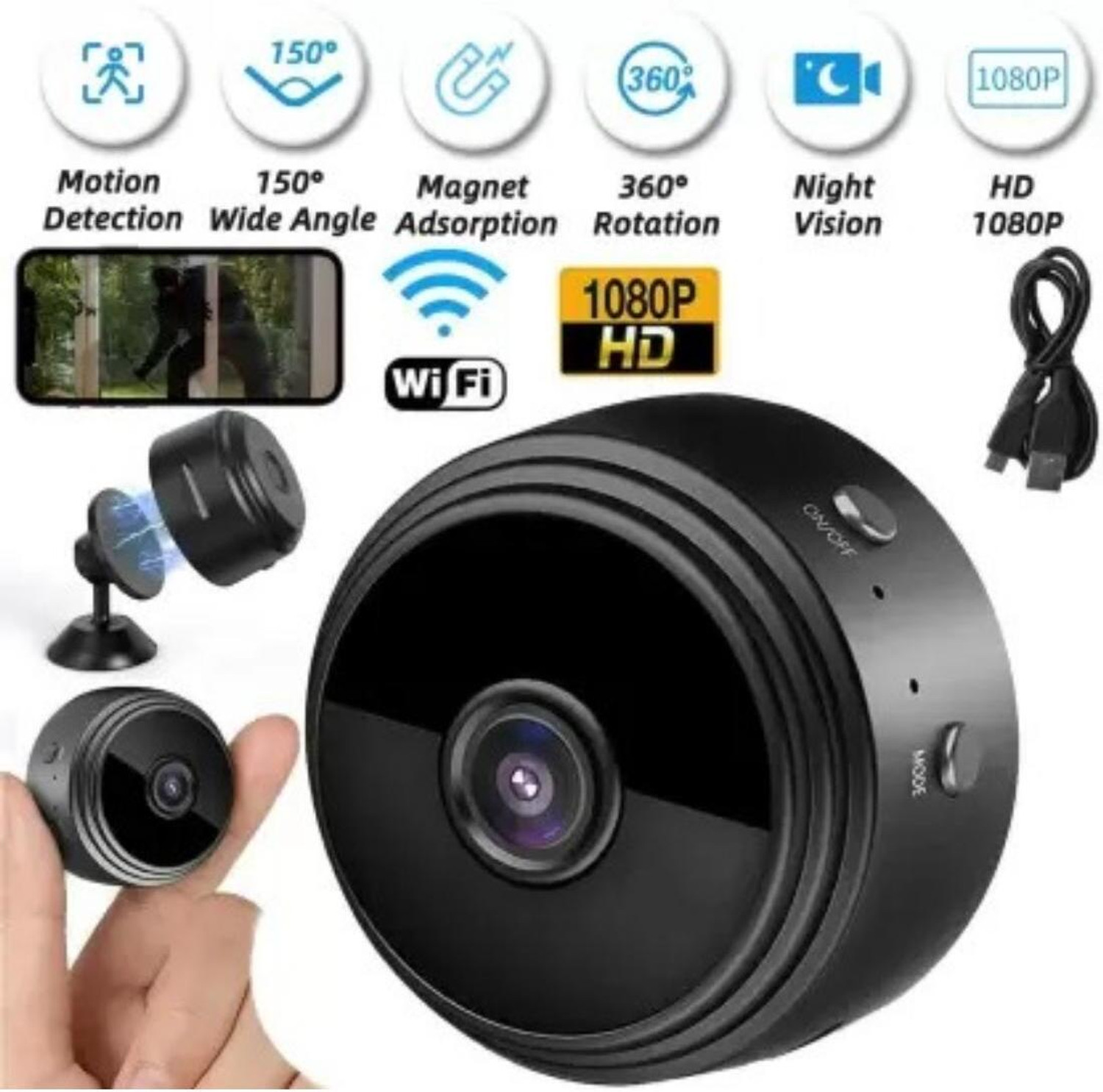 Image of itup Smart Mini CCTV WiFi Camera HD Indoor Security Camera with Mobile App Control Security Camera (4 Channel)