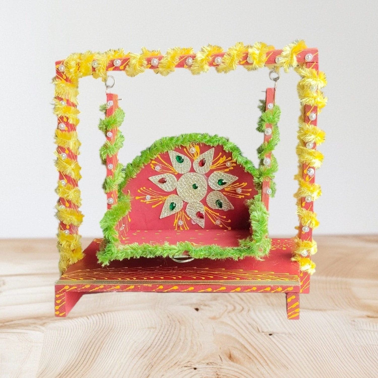 Image of Meciv Solid Wood Home Temple (Height: 145, DIY(Do-It-Yourself))