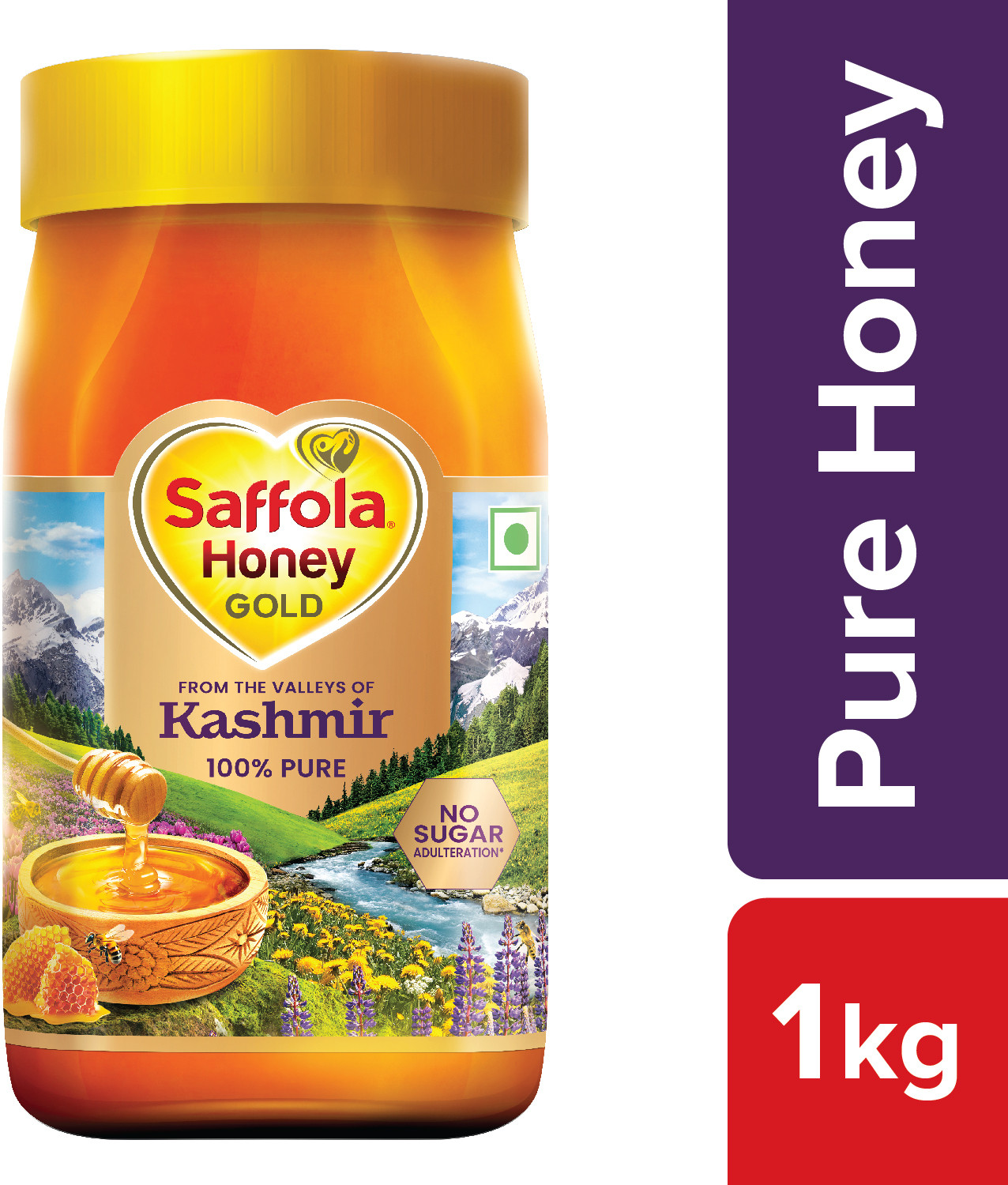 Saffola Honey Gold, 100% Pure NMR Tested, Made with Kashmir Honey