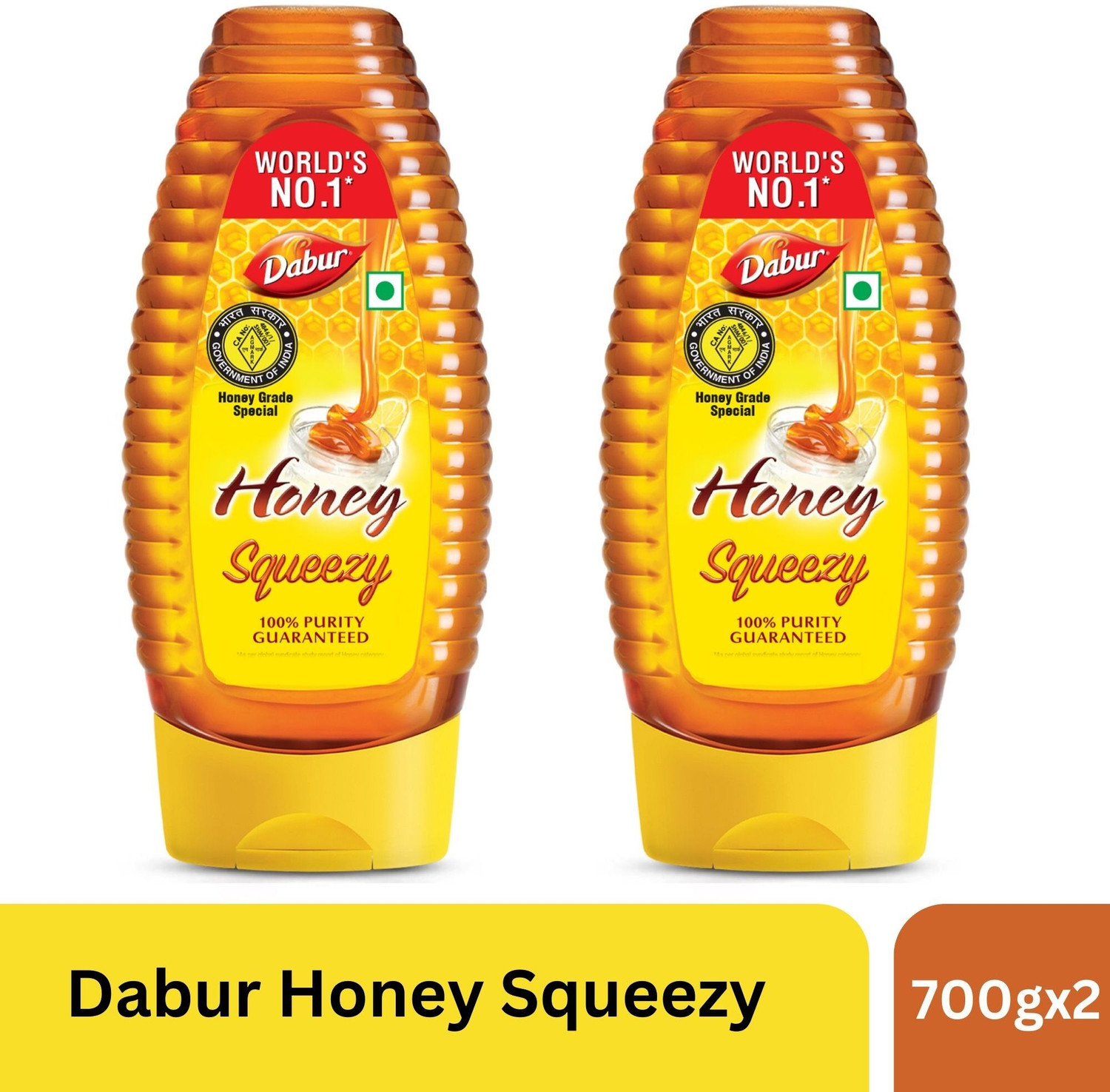 Dabur Honey Squeezy ( Buy 1 Get 1 Free)  (2 x 700 g)