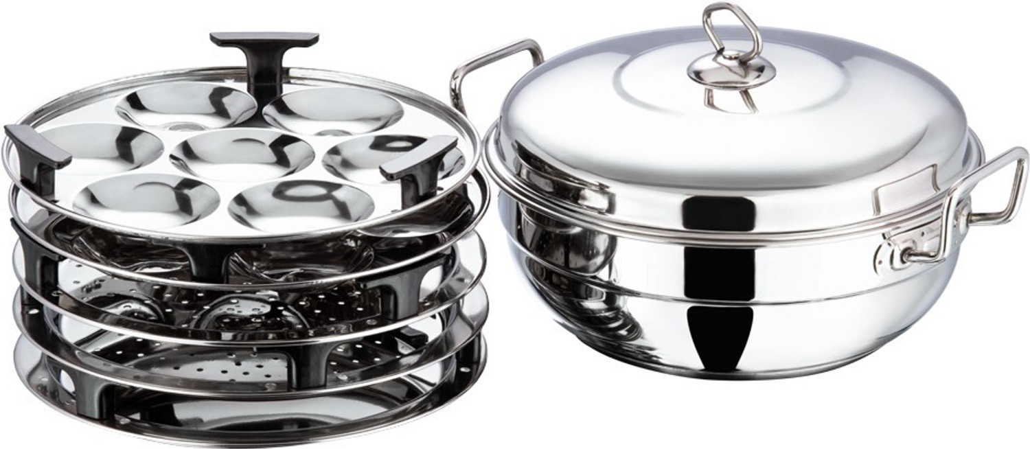 VINOD Stainless Steel Idli Cooker Multi Kadai Induction Idli Maker