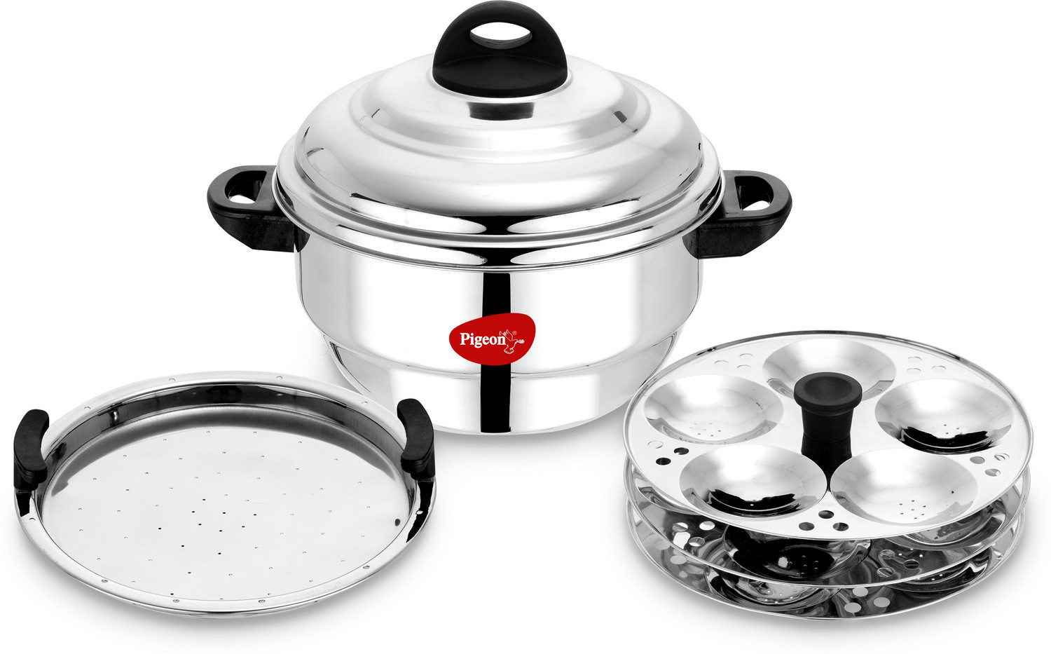 Pigeon Stainless Steel cooker Induction Standard Idli Maker 4 Plates 15 Idlis Price History