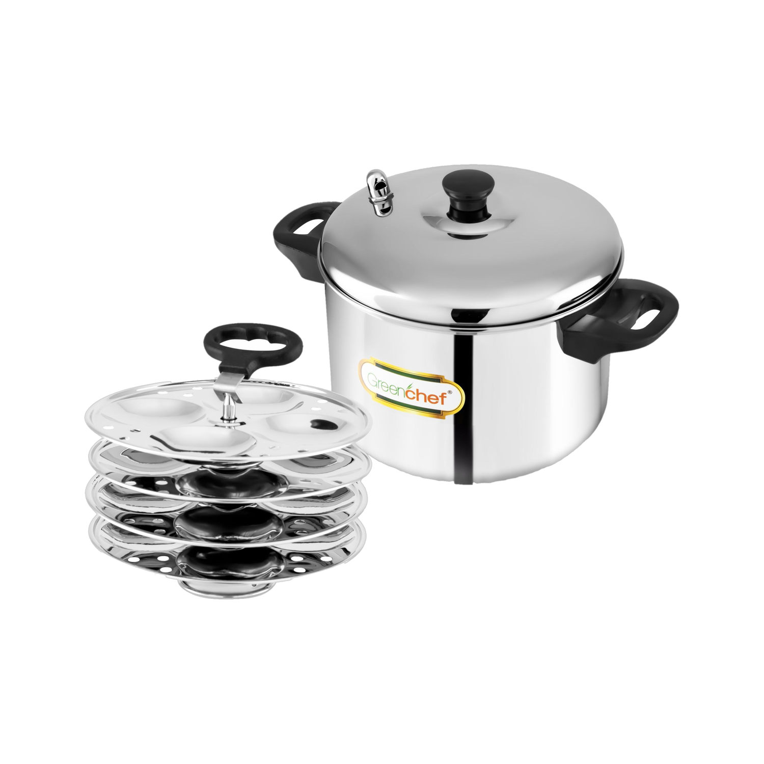 Greenchef Vesta Idly Maker ( 4 Plates & 16 Idly's ) Induction Idli Maker