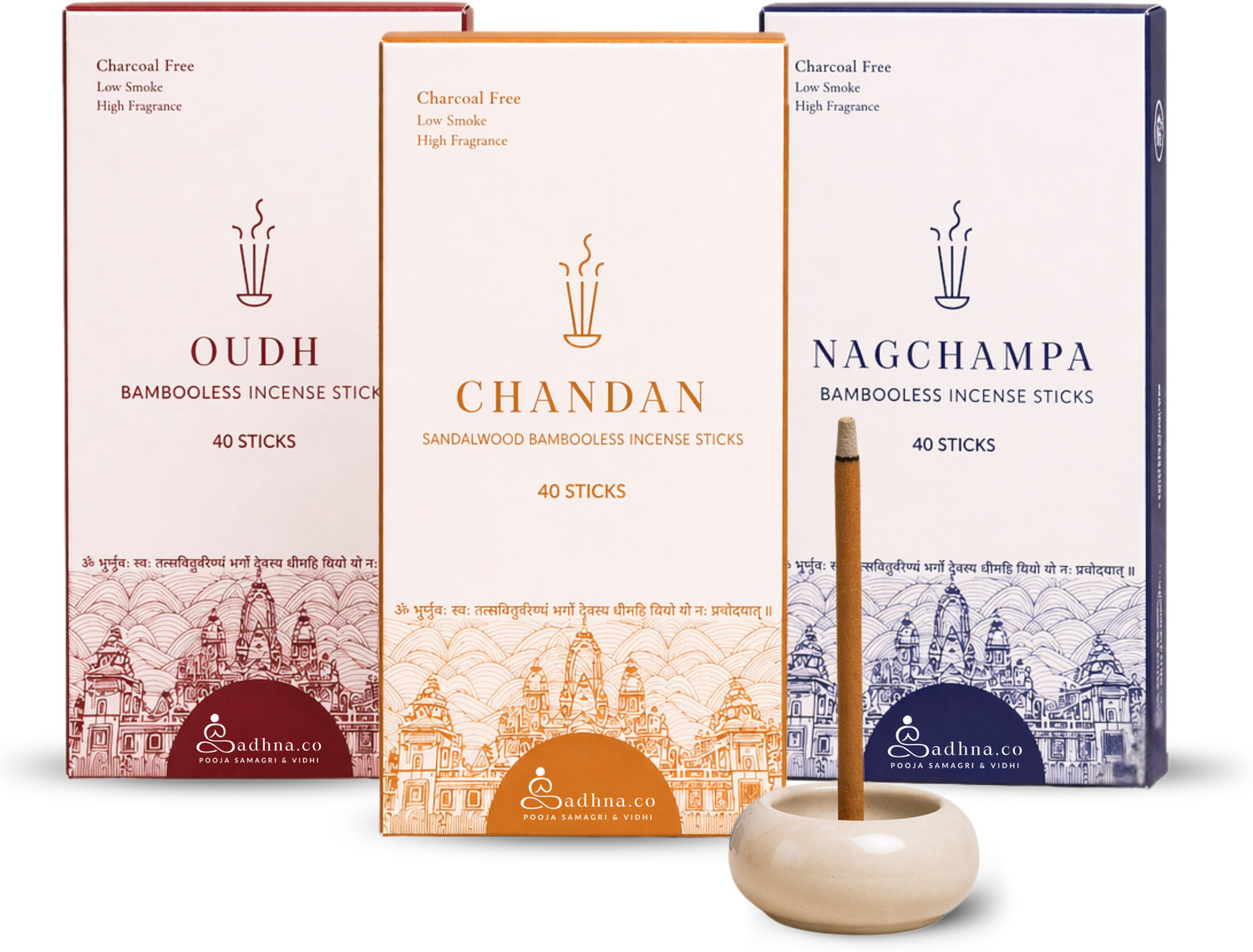 Image of Cycle Pure ECO Classic Handcrafted Incense Sticks Floral, Woody, Herbal, Rose, Sandal, Earthy, Fresh (175 g, Set of 3)