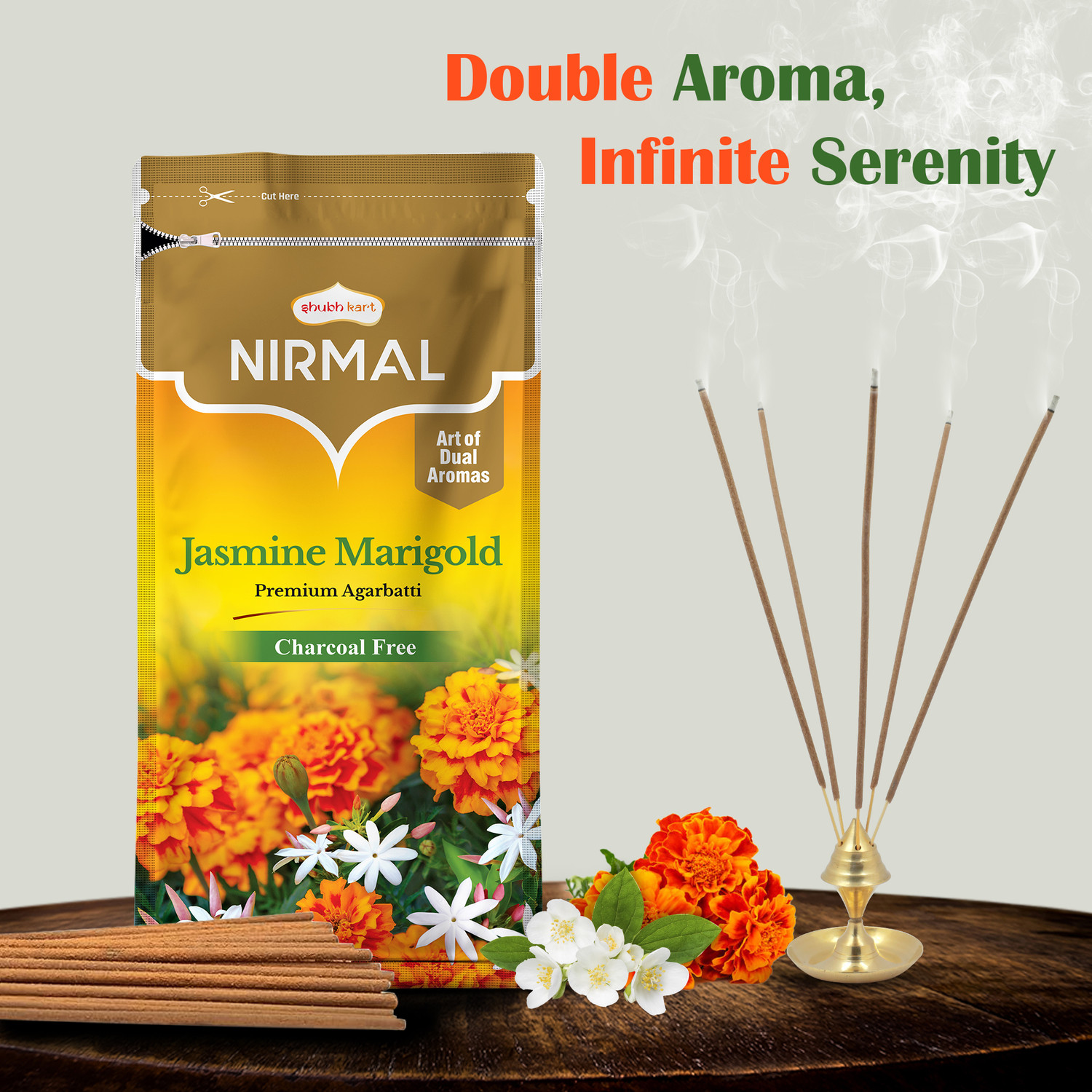 Image of Cycle Pure ECO Classic Handcrafted Incense Sticks Floral, Woody, Herbal, Rose, Sandal, Earthy, Fresh (175 g, Set of 3)