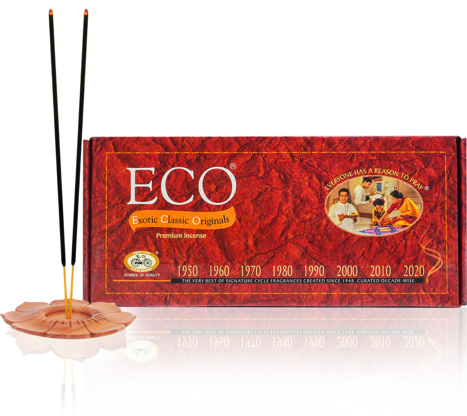Image of Cycle Pure ECO Classic Handcrafted Incense Sticks Floral, Woody, Herbal, Rose, Sandal, Earthy, Fresh (175 g, Set of 3)