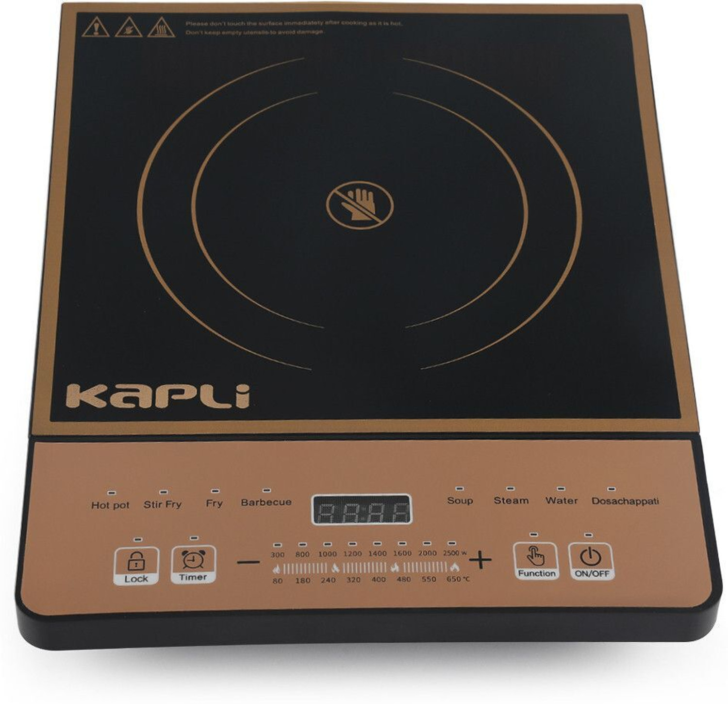Image of DRUMSTONE 2000 W Induction Cooktop Touch Panel (Black, 2000W Induction, Intuitive Touch Ideal for Everyday Cooking - 15 Years Warranty)
