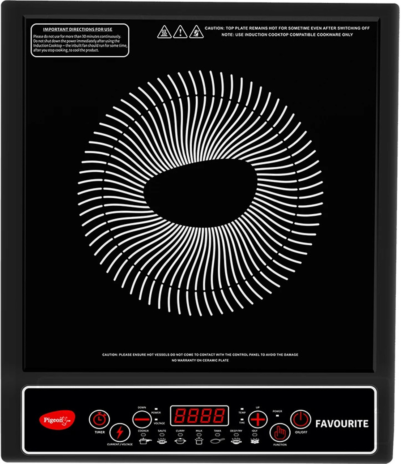 Image of DRUMSTONE 2000 W Induction Cooktop Touch Panel (Black, 2000W Induction, Intuitive Touch Ideal for Everyday Cooking - 15 Years Warranty)
