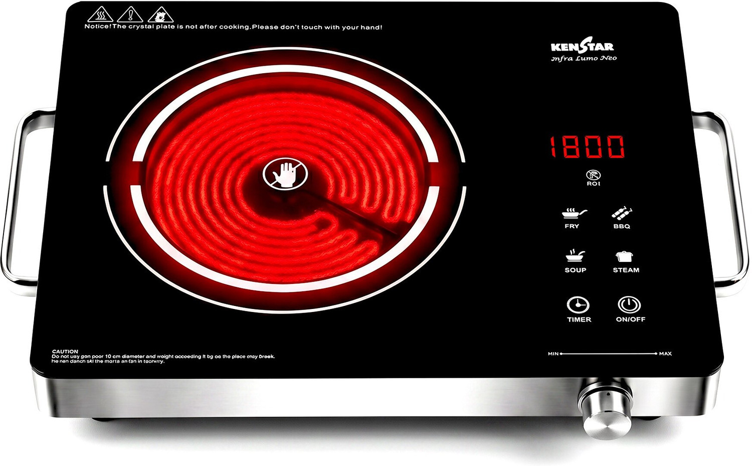 Image of SUPERLEX 2200 W Infrared Cooktop Touch Panel (Black, Grill,Sensor Touch & Universal Utansil Compatibility)