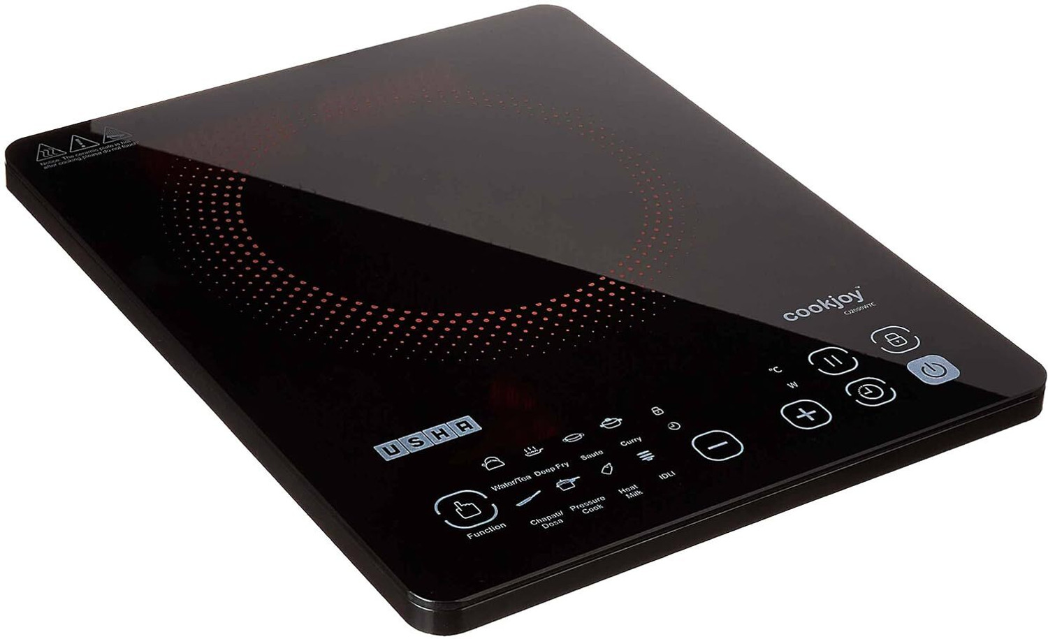 Image of USHA 2000 W Induction Cooktop Touch Panel (Black, INDUCTION COOKTOP IC-CJ2000WTC Pack Of 3)
