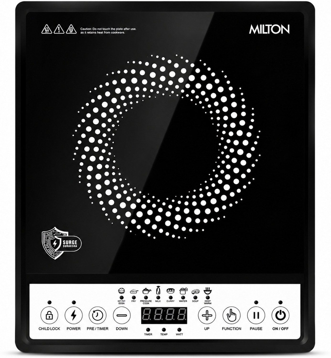 Image of Khaitan Orfin 2200 W Induction Cooktop Push Button (Black, KO-432)