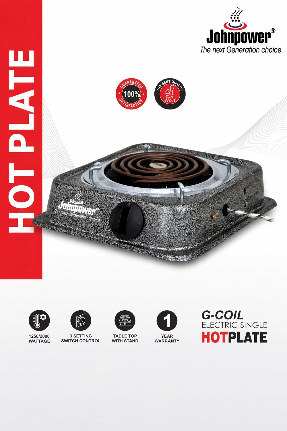 Image of canvaplus 2600 W Infrared Cooktop Touch Panel (White, Black, C20Pro)