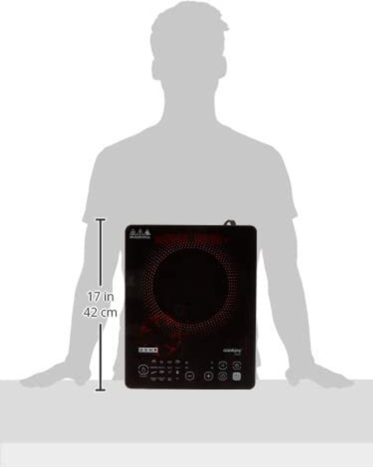 Image of USHA 2000 W Induction Cooktop Touch Panel (Black, INDUCTION COOKTOP IC-CJ2000WTC Pack Of 3)