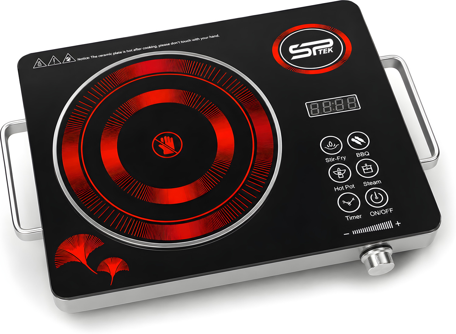 Image of Koreal 2200 W Infrared Cooktop Touch Panel (Black, Infrared)