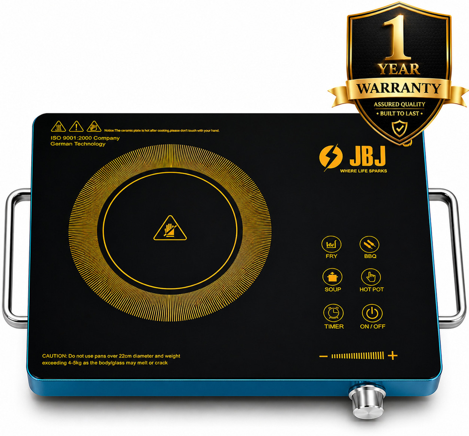 Image of BPL 2200 W Infrared Cooktop Touch Panel (Black, 24022)