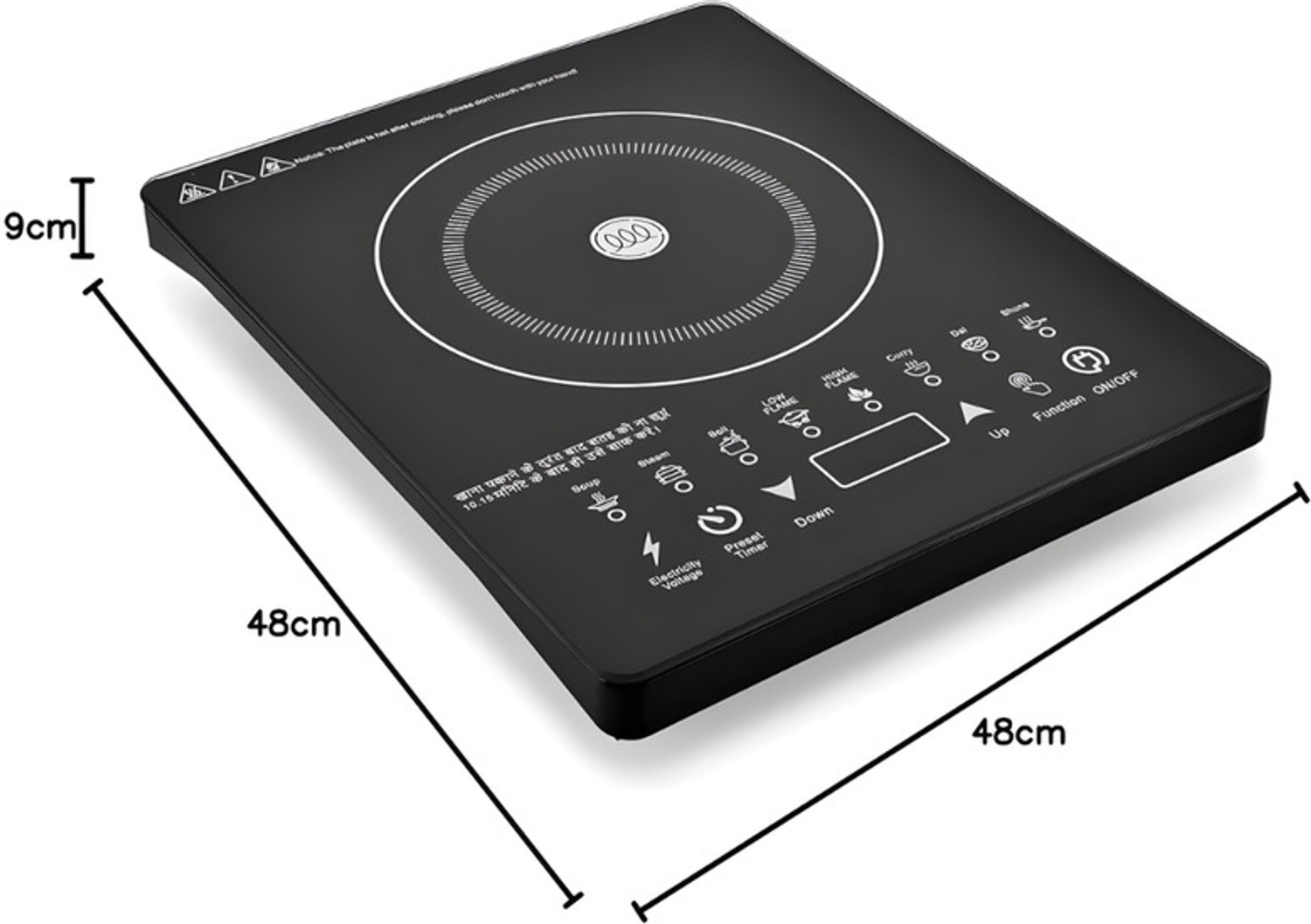 Image of DRUMSTONE 2000 W Induction Cooktop Touch Panel (Black, 2000W Induction, Intuitive Touch Ideal for Everyday Cooking - 15 Years Warranty)