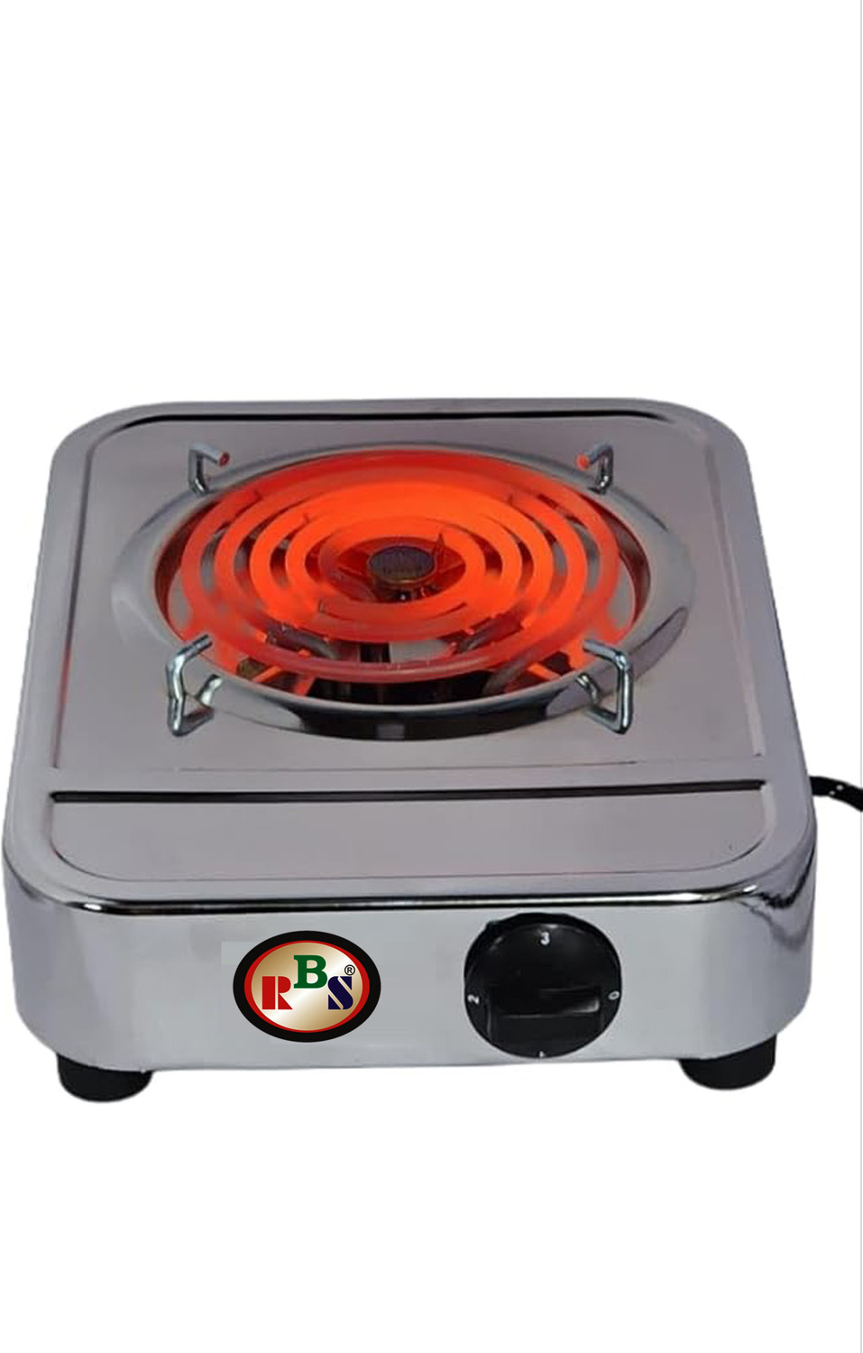 Image of Radhe 2000 W Radiant Cooktop Push Button (Silver, Radiant 2000 Watts Electric Cook Heater Cooktop | Work With All Utensil)