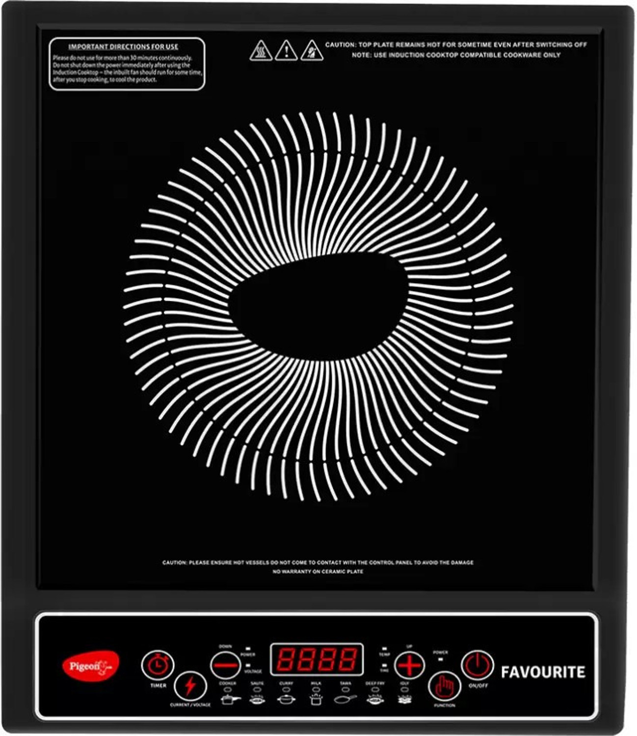 Pigeon 1800 W Induction Cooktop Push Button