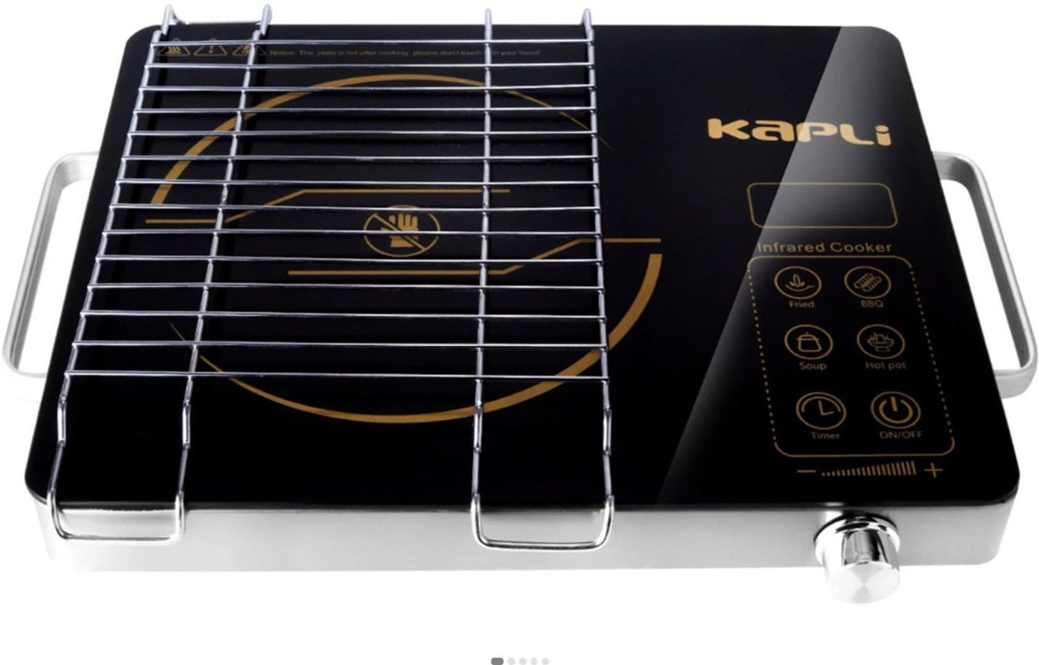 Image of Koreal 2200 W Infrared Cooktop Touch Panel (Black, Infrared)