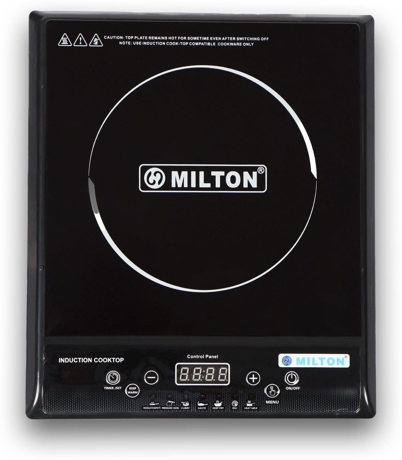 Image of MILTON 1600 W Induction Cooktop Push Button (Black, Premium-16 1600 Watt Auto Shut-Off)
