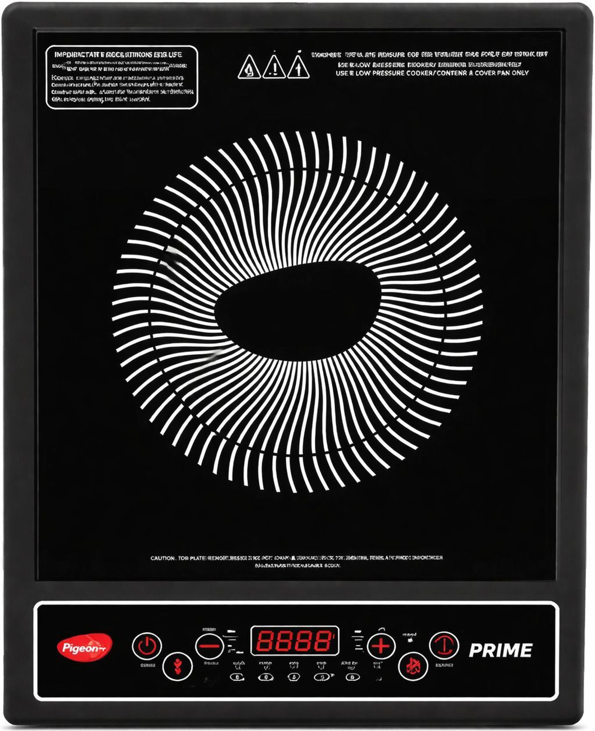 Image of MILTON 1600 W Induction Cooktop Push Button (Black, Premium-16 1600 Watt Auto Shut-Off)