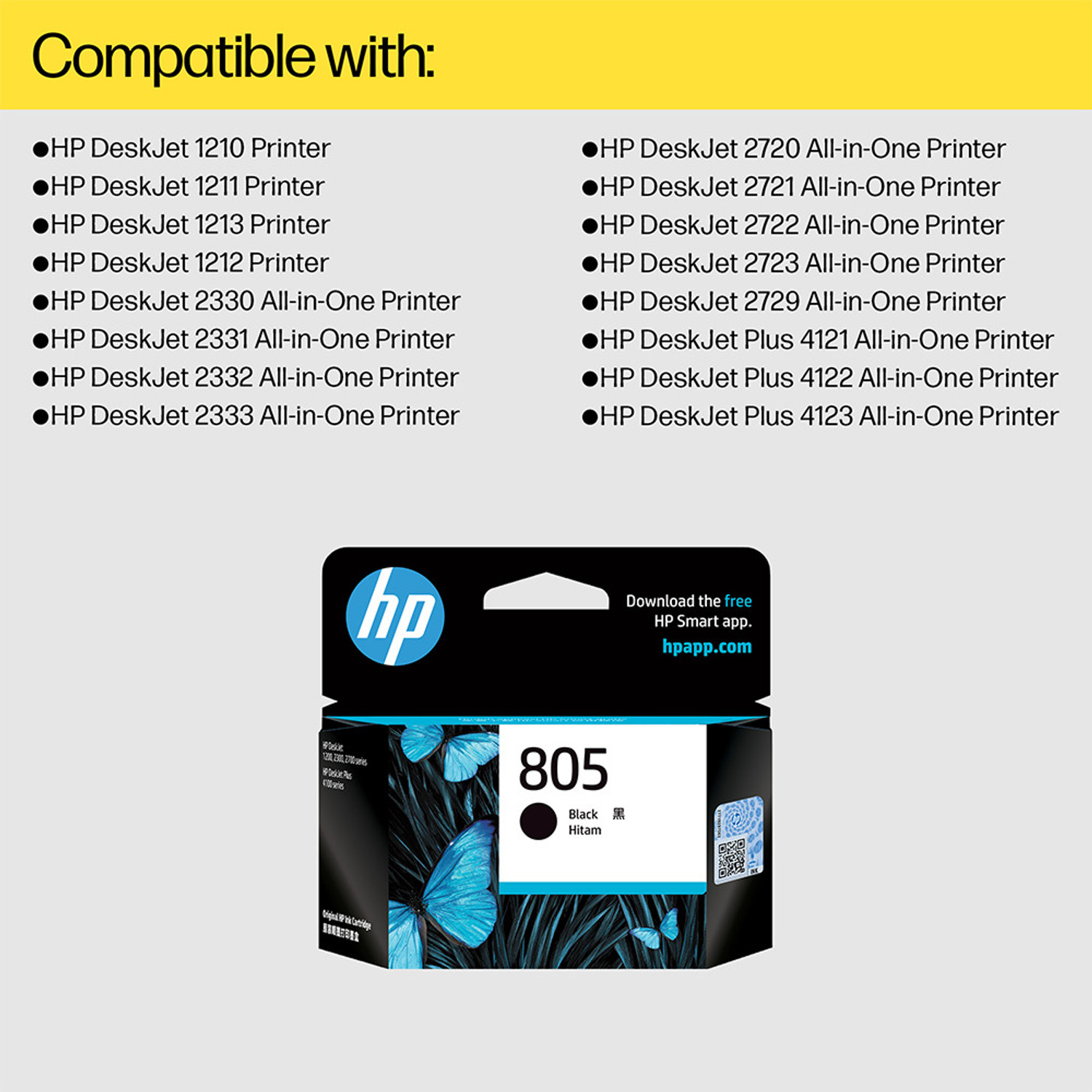 Image of HP 805 Black Ink Cartridge
