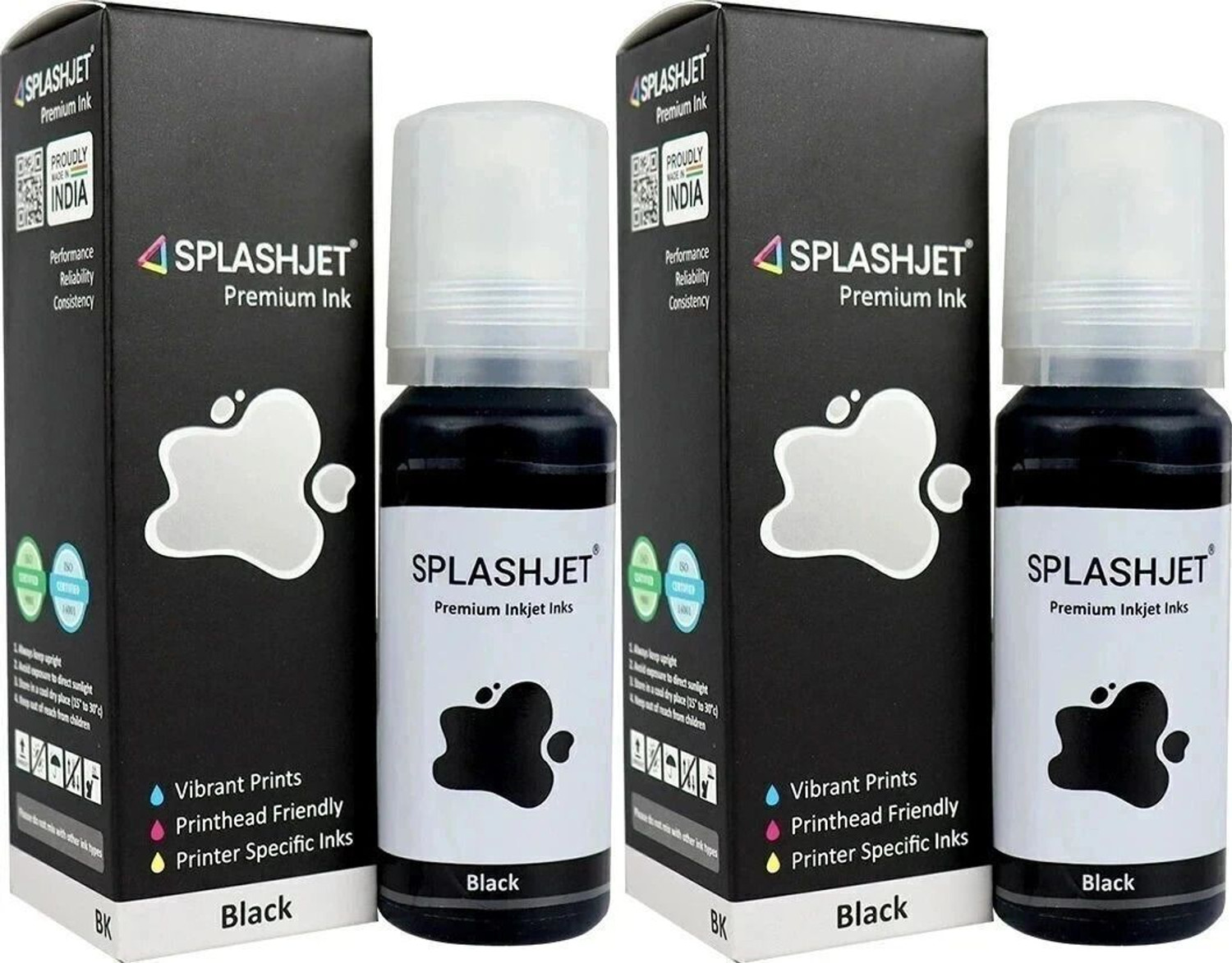 Splashjet 003 Refill Ink for Epson L3110, L3150, L3115, L3116, L1110, L3151, L3152, L3156, L5190 Printer Ink Bottle - (Black - 70g x 2) - PA1347 Black Ink Bottle - Splashjet : Flipkart.com