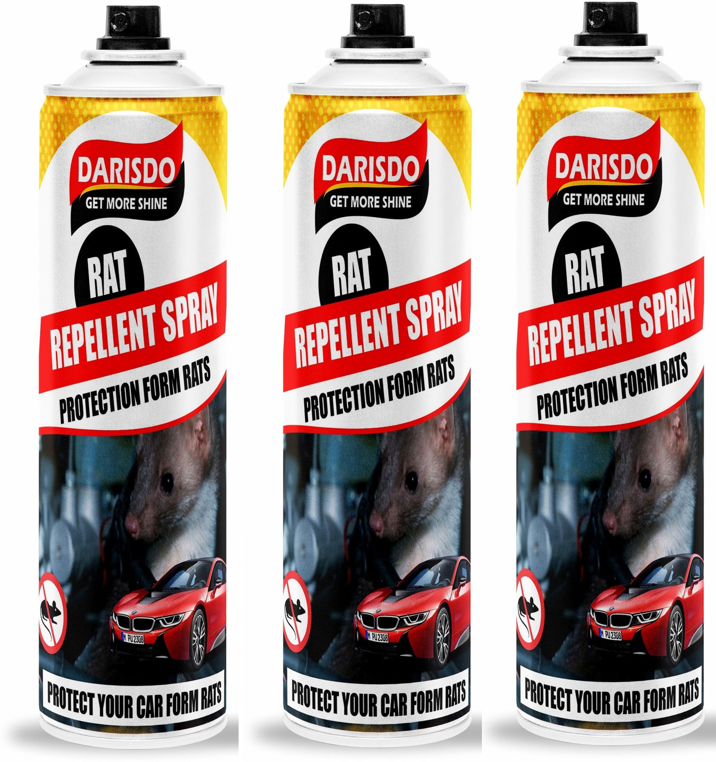 Image of Darisdo Rat Repellent Spray Car Protection From Rats (3 x 300 ml)