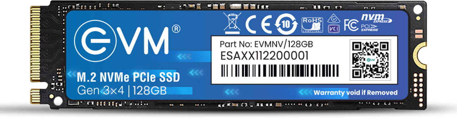 EVM NVMe (GEN 3) 128 GB All in One PC's, Desktop, Laptop Internal Solid State Drive (SSD) (EVMNV-128GB)