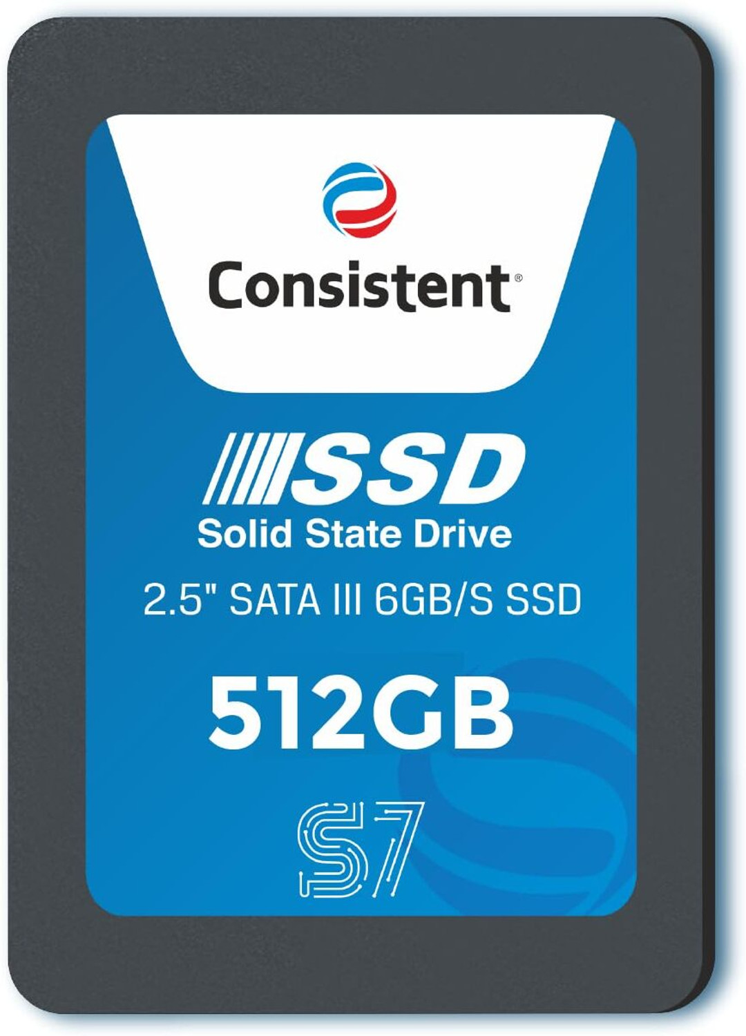 Consistent S7 512GB SSD – Black SATA III Internal Drive for PC/Laptop