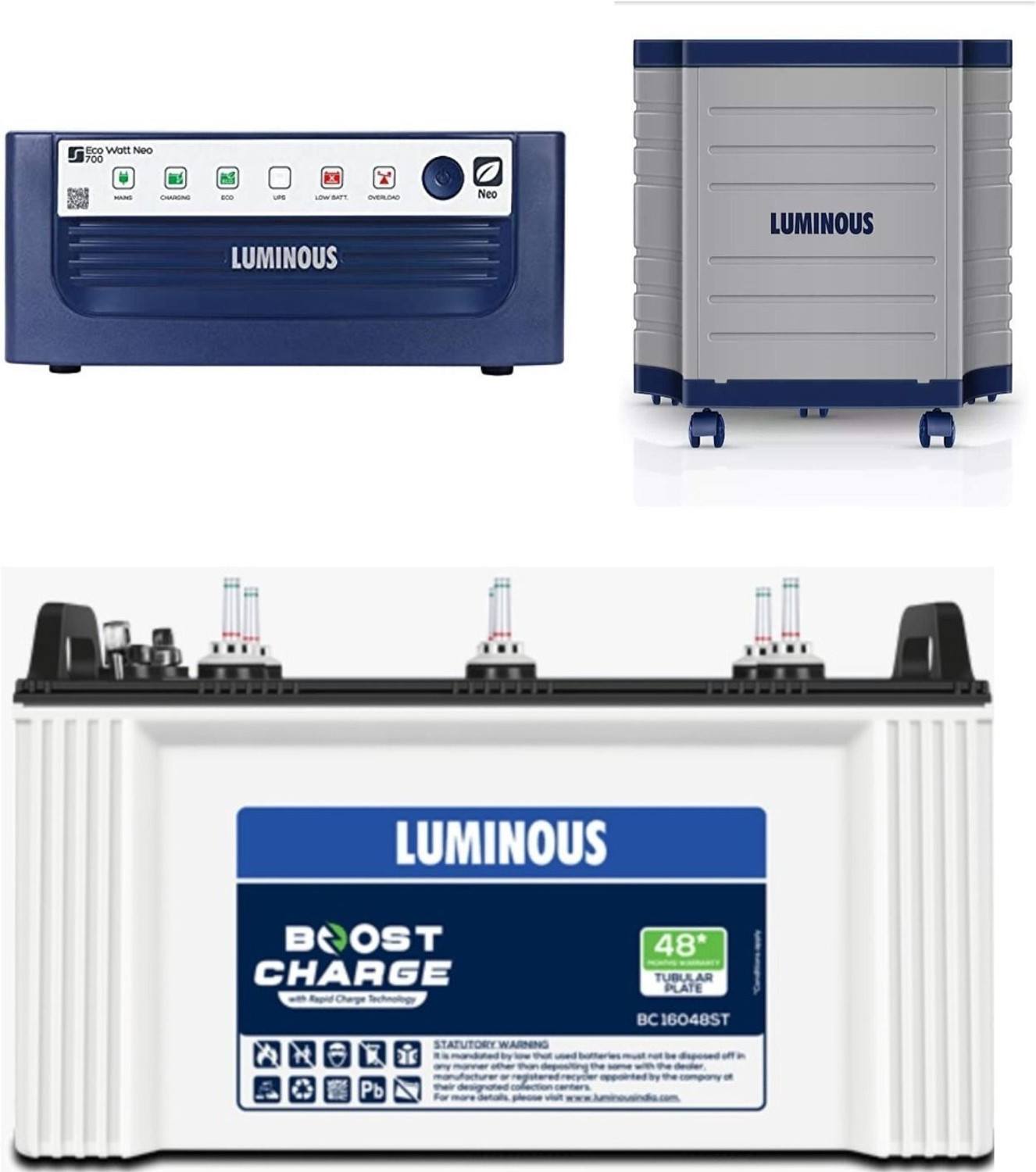 Luminous Tubular Inverter Battery 48 Months Warranty – ₹15,749