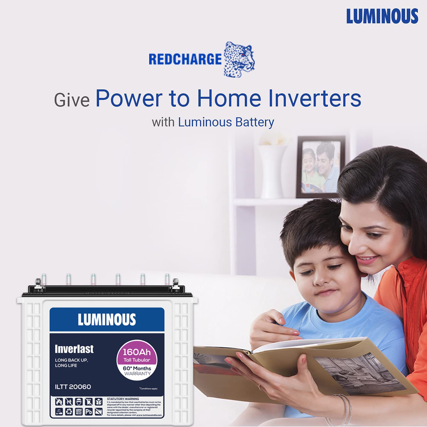Image of LUMINOUS 60 Months Warranty Tubular Inverter Battery