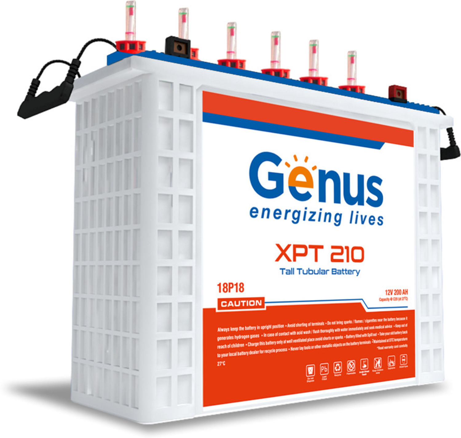 Genus 200 Ah 12V Tall Tubular Inverter Battery