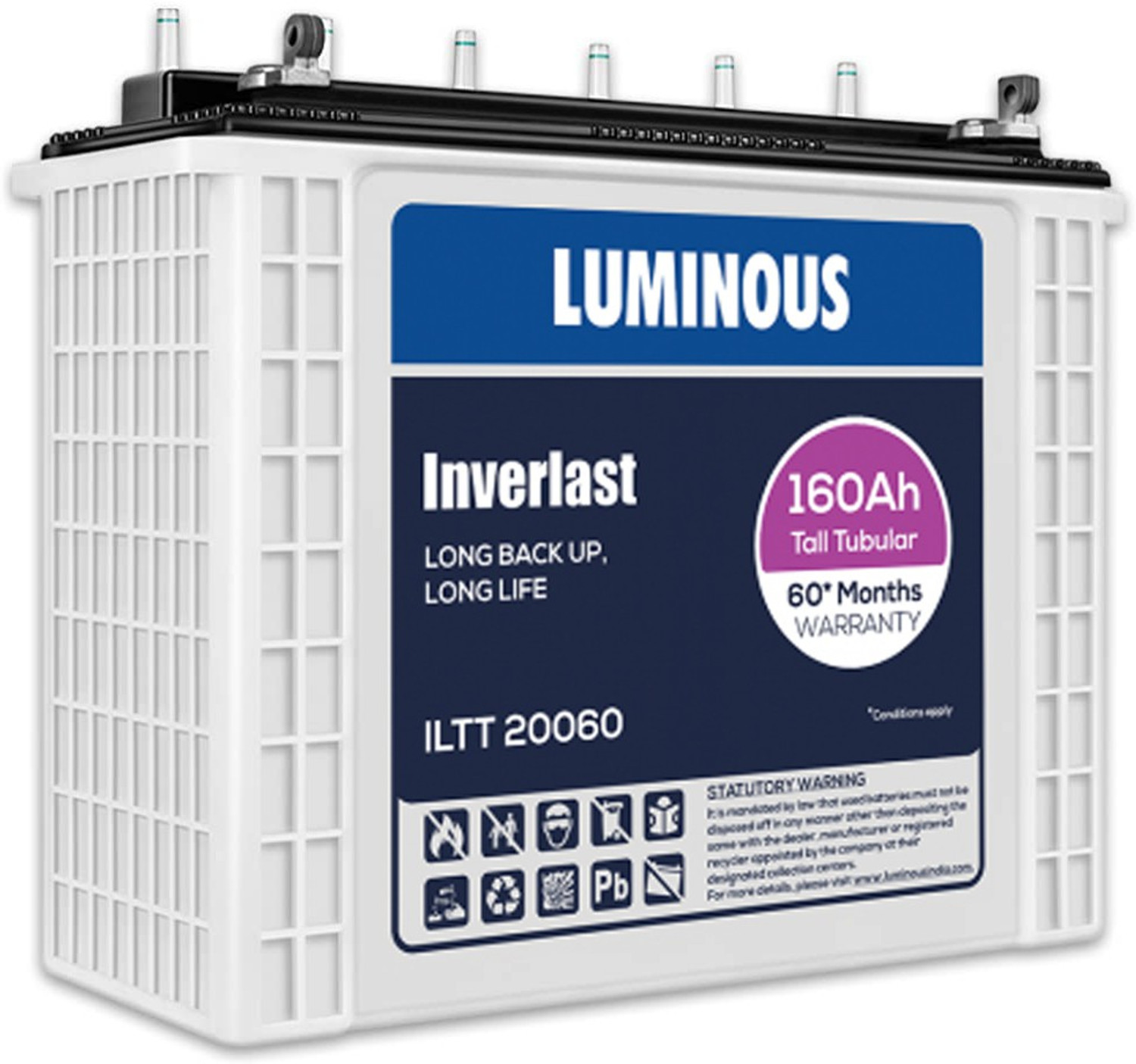 Image of LUMINOUS 60 Months Warranty Tubular Inverter Battery