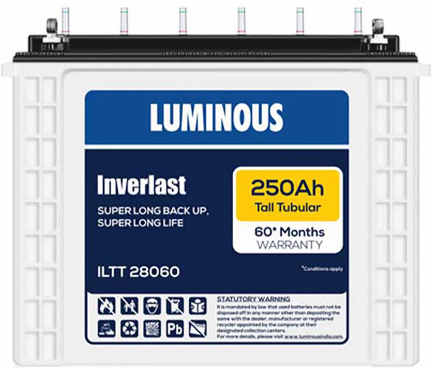 LUMINOUS Inverlast ILTT 28060 Tubular Inverter Battery