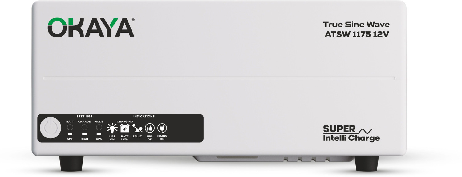 Okaya ATSW 1175 12V Pure Sine Inverter 925VA/740W Power