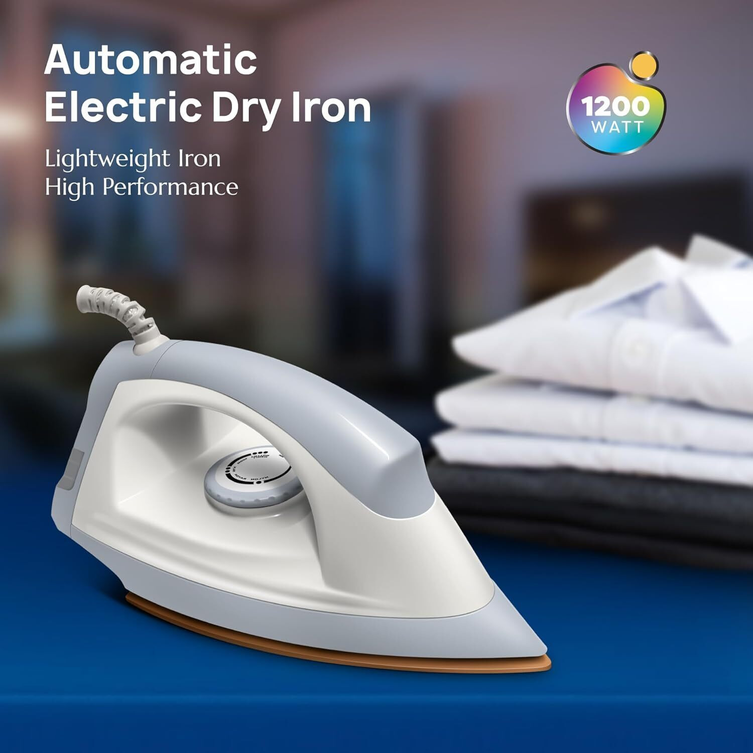 Image of Wipro GD207 Iron 1200 W Dry Iron (Blue)