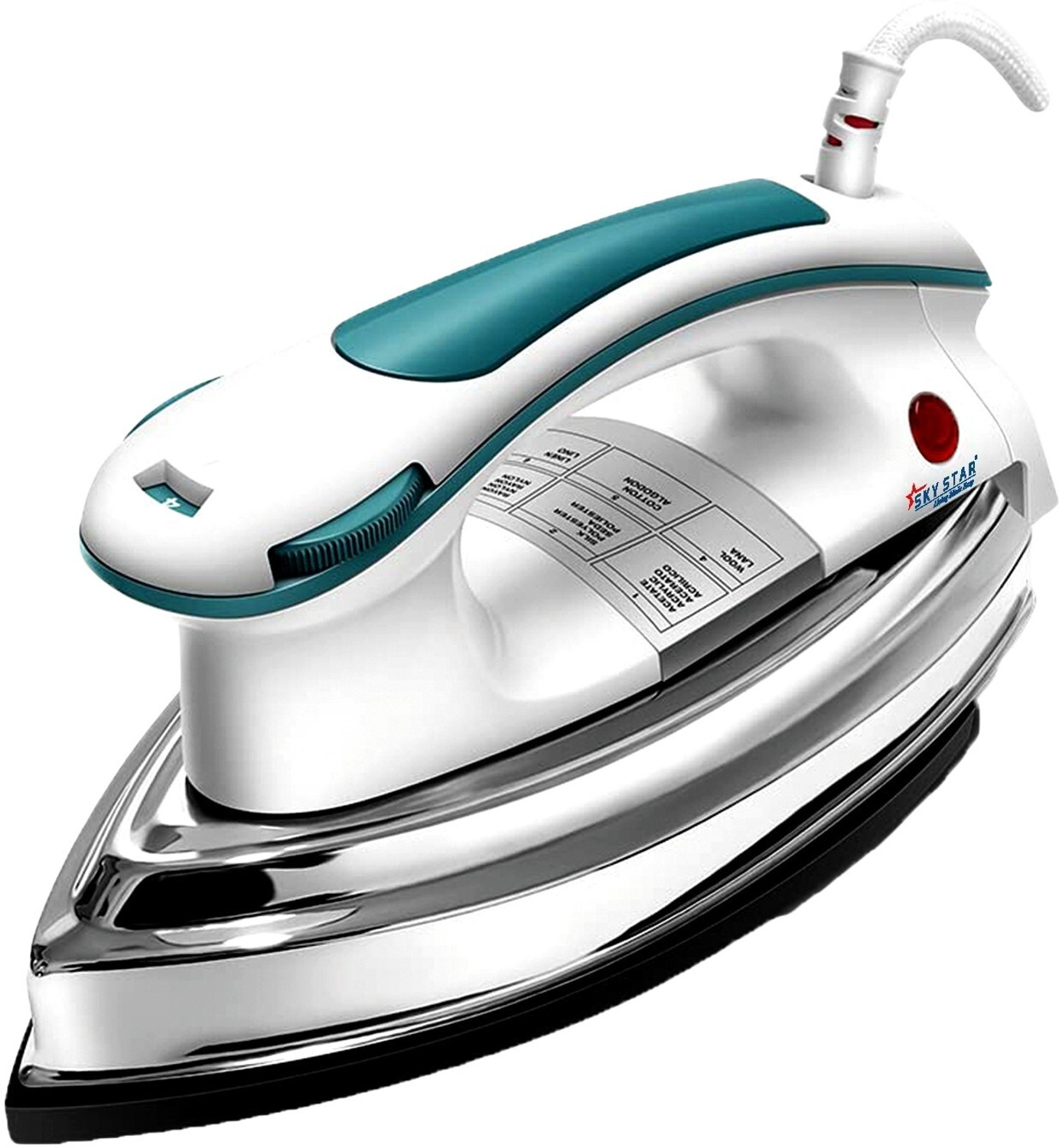 Skystar by SKY STAR Ocean Plancha Heavy Weight Soleplate with double coating 1200 W Dry Iron