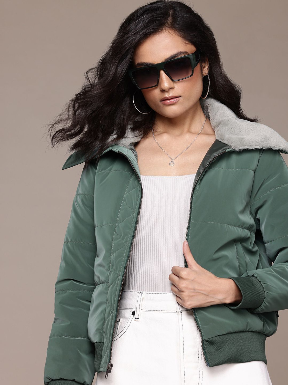 Image of VERO MODA Women Self Design Casual Jacket