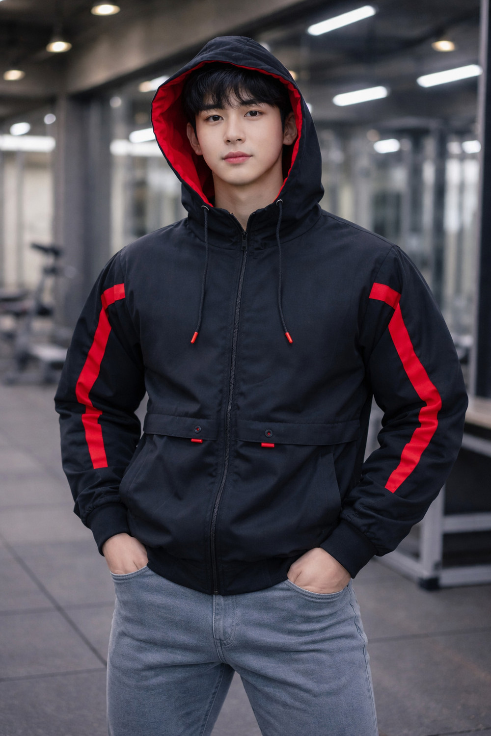 Image of Dogit Men Printed Biker /Riding Jacket