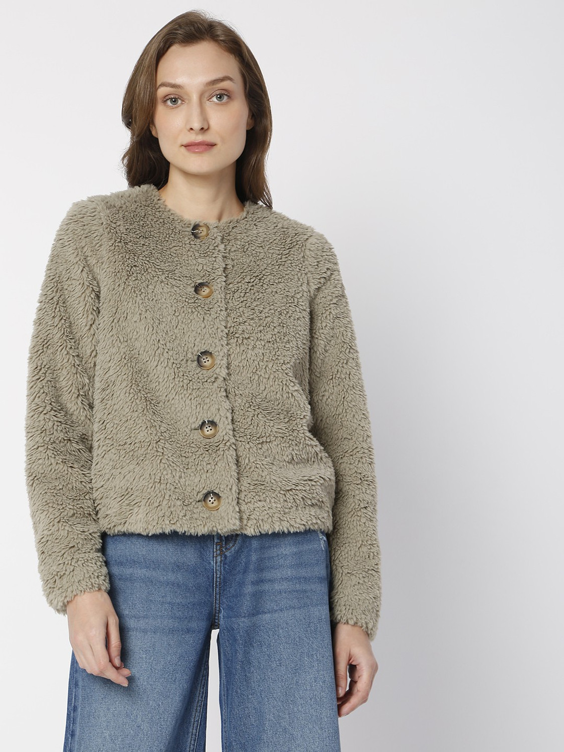 Image of VERO MODA Women Self Design Casual Jacket