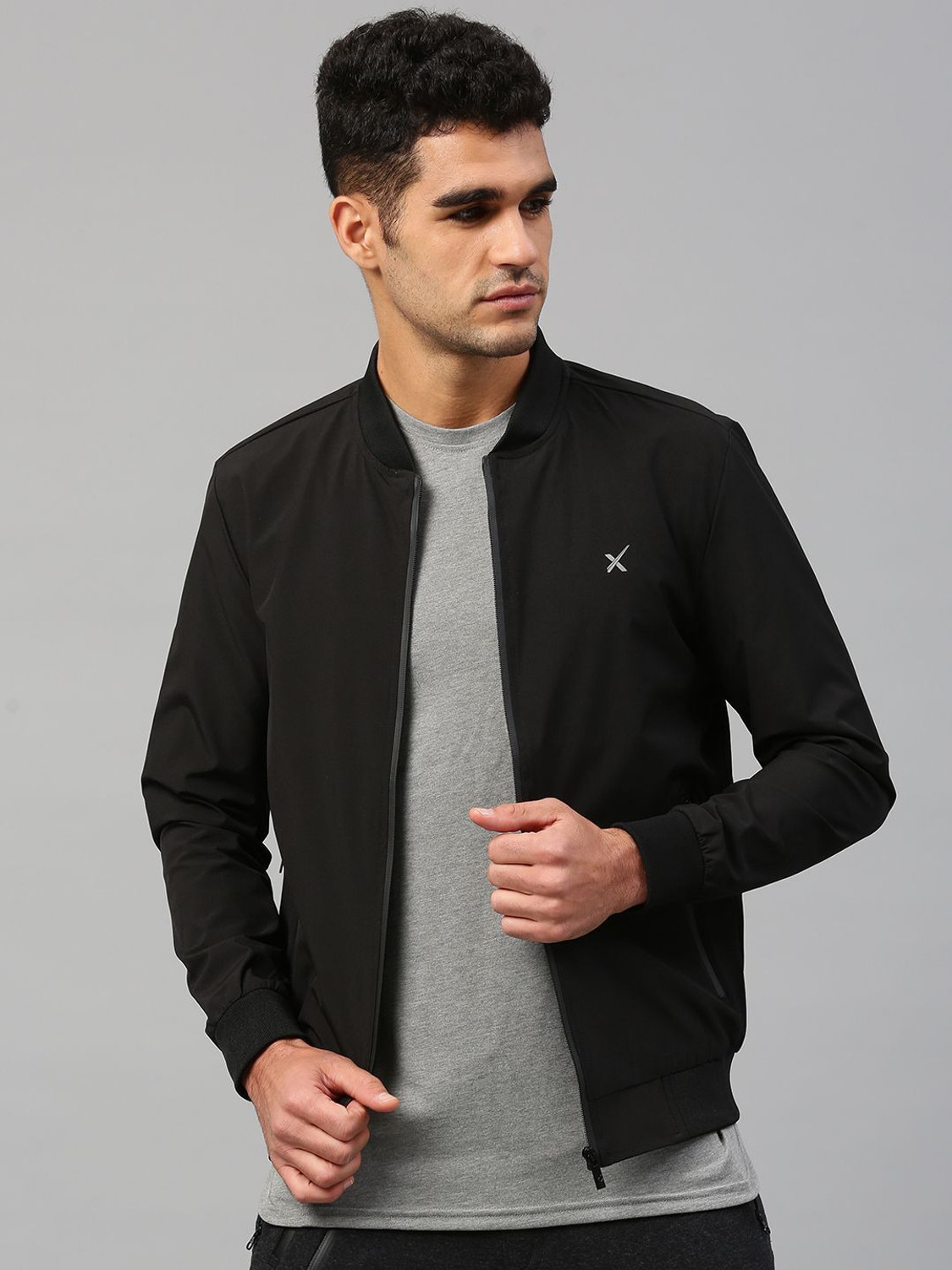 Full Sleeve Solid Men Casual Jacket
