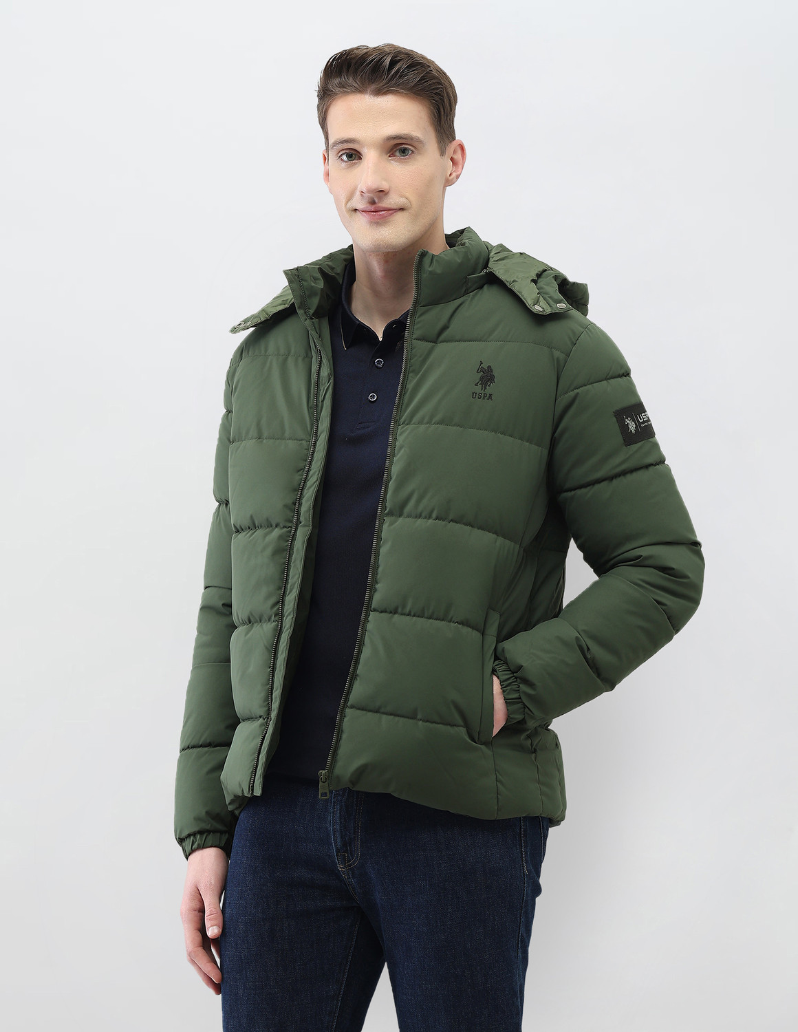 Image of U.S. POLO ASSN. Men Colorblock Casual Jacket