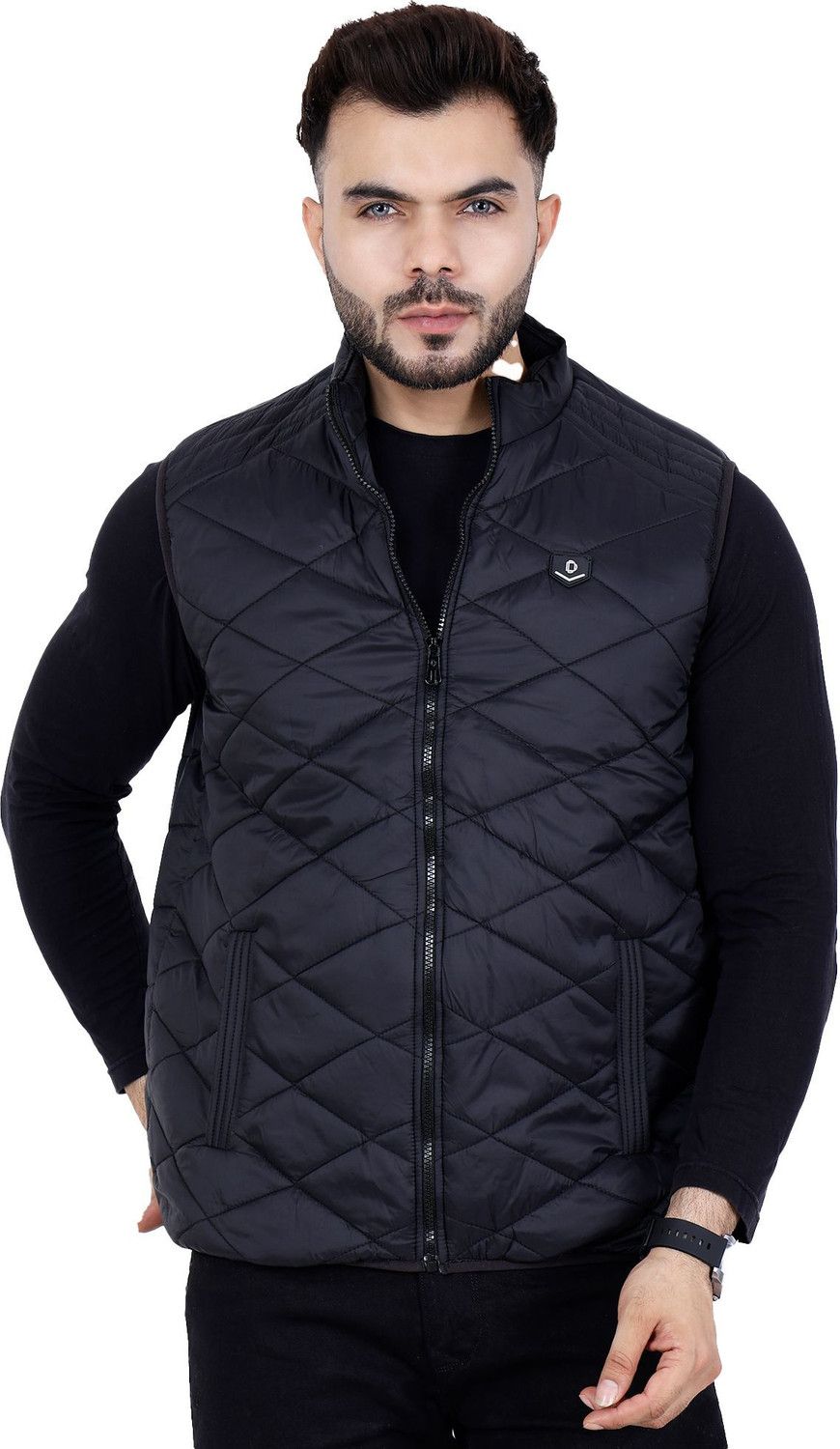 Men Solid Bomber Jacket