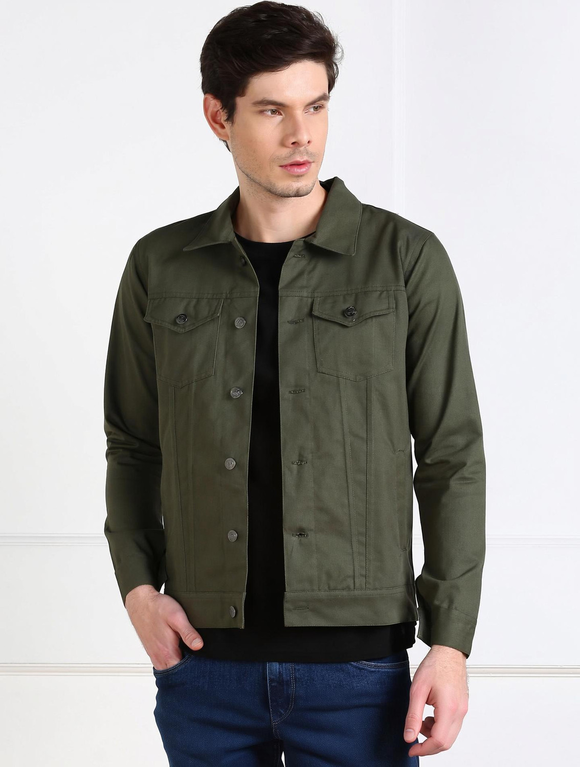 Full Sleeve Washed Men Casual Jacket