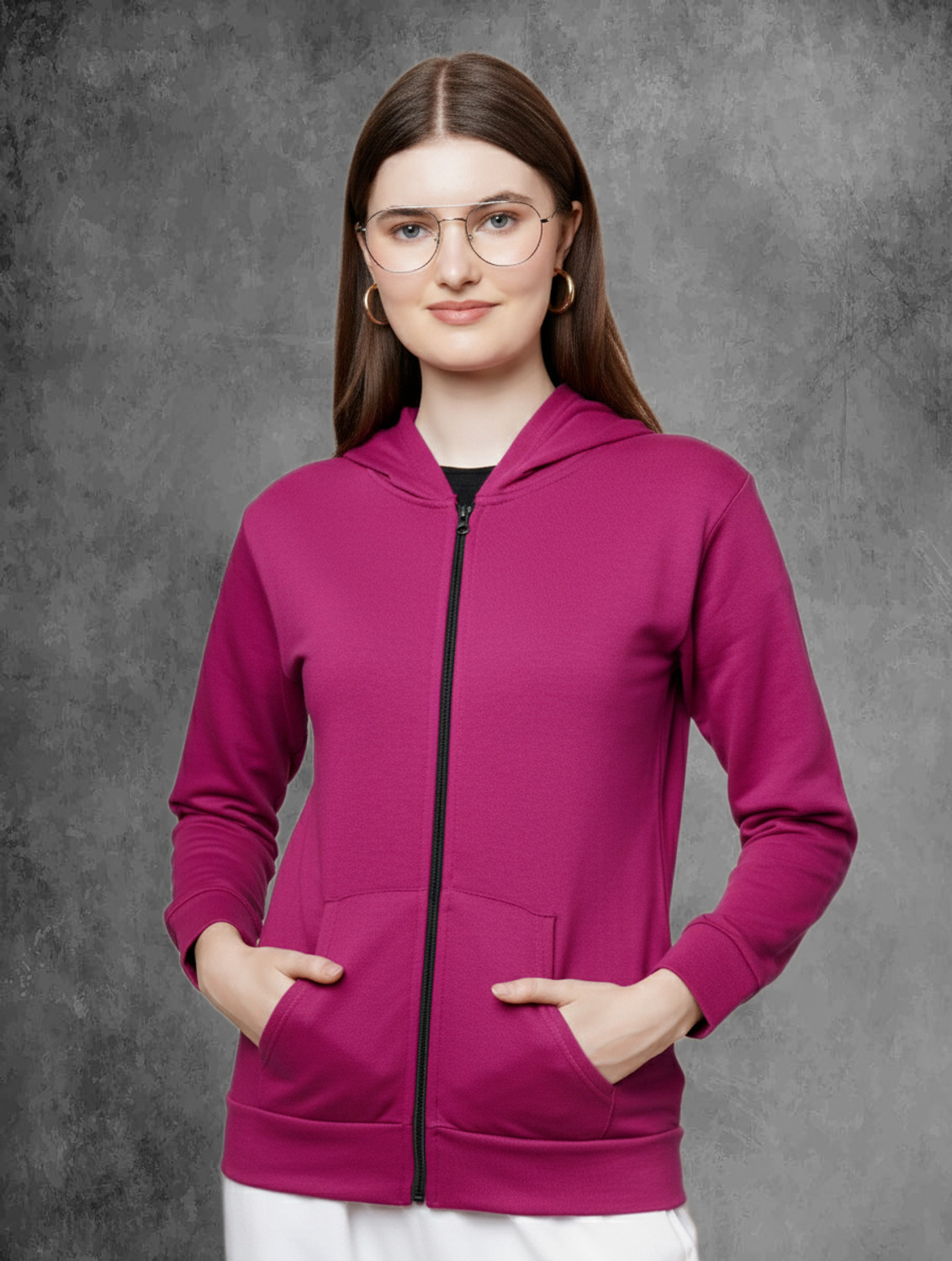 Image of eWools Women Floral Print Fleece Jacket