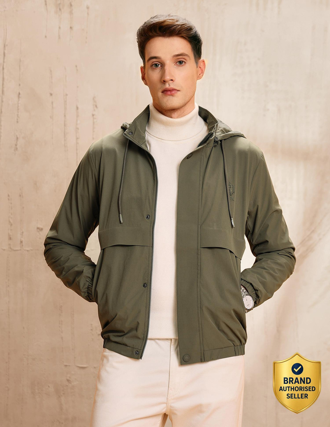 Image of U.S. POLO ASSN. Men Colorblock Casual Jacket