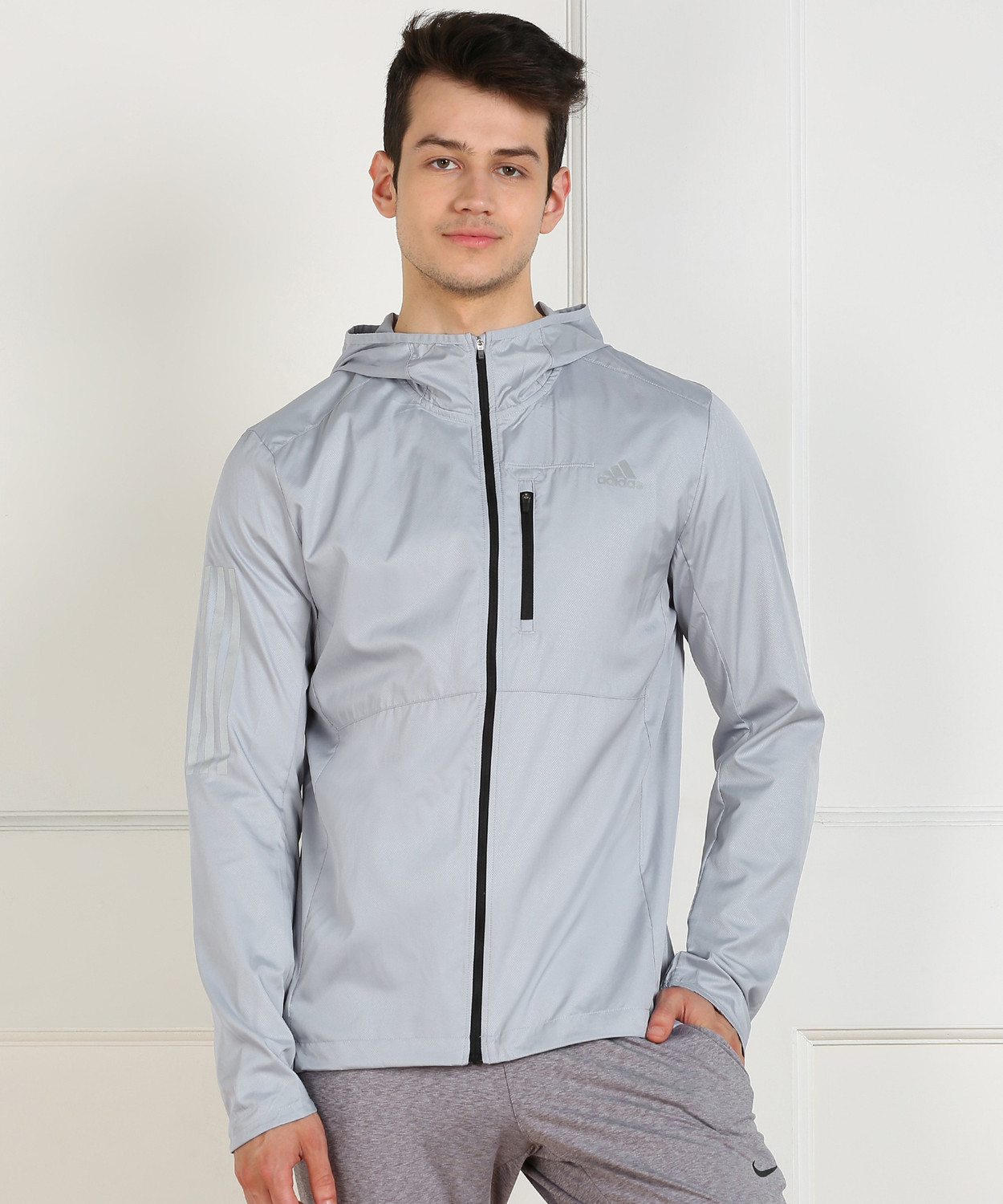 Adidas full sleeve solid men's jacket 2025