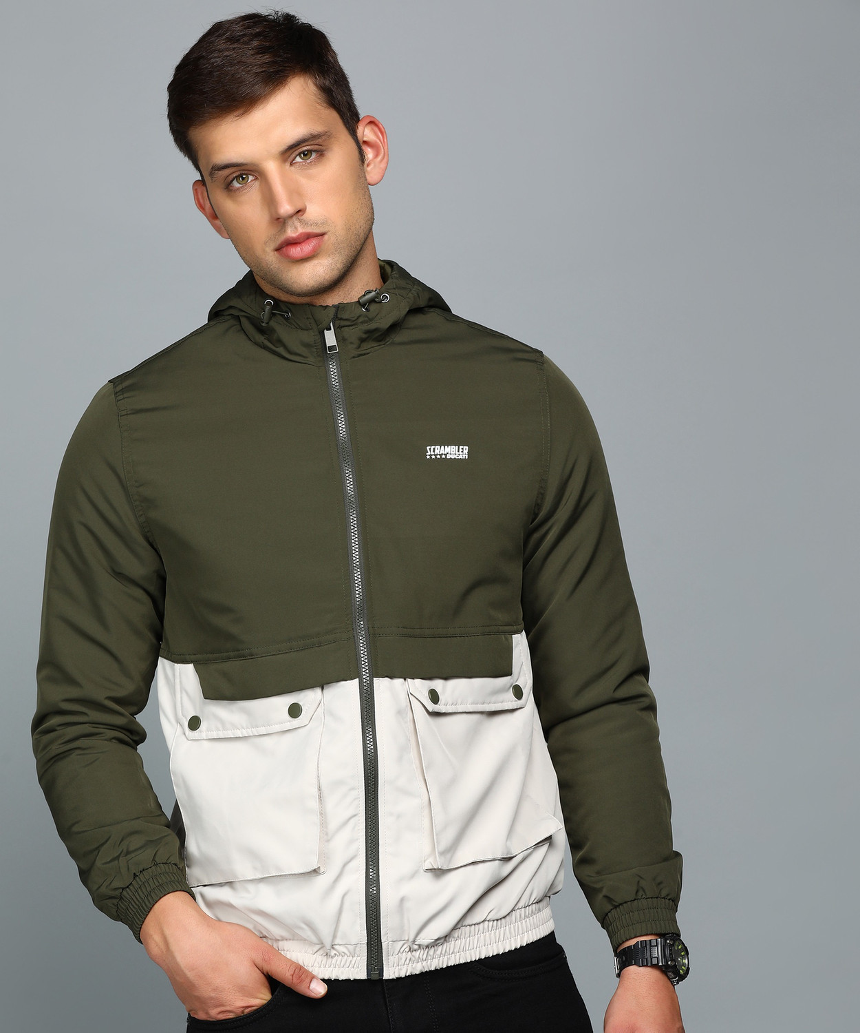 Scrambler Ducati Full Sleeve Colorblock Men Jacket Price History